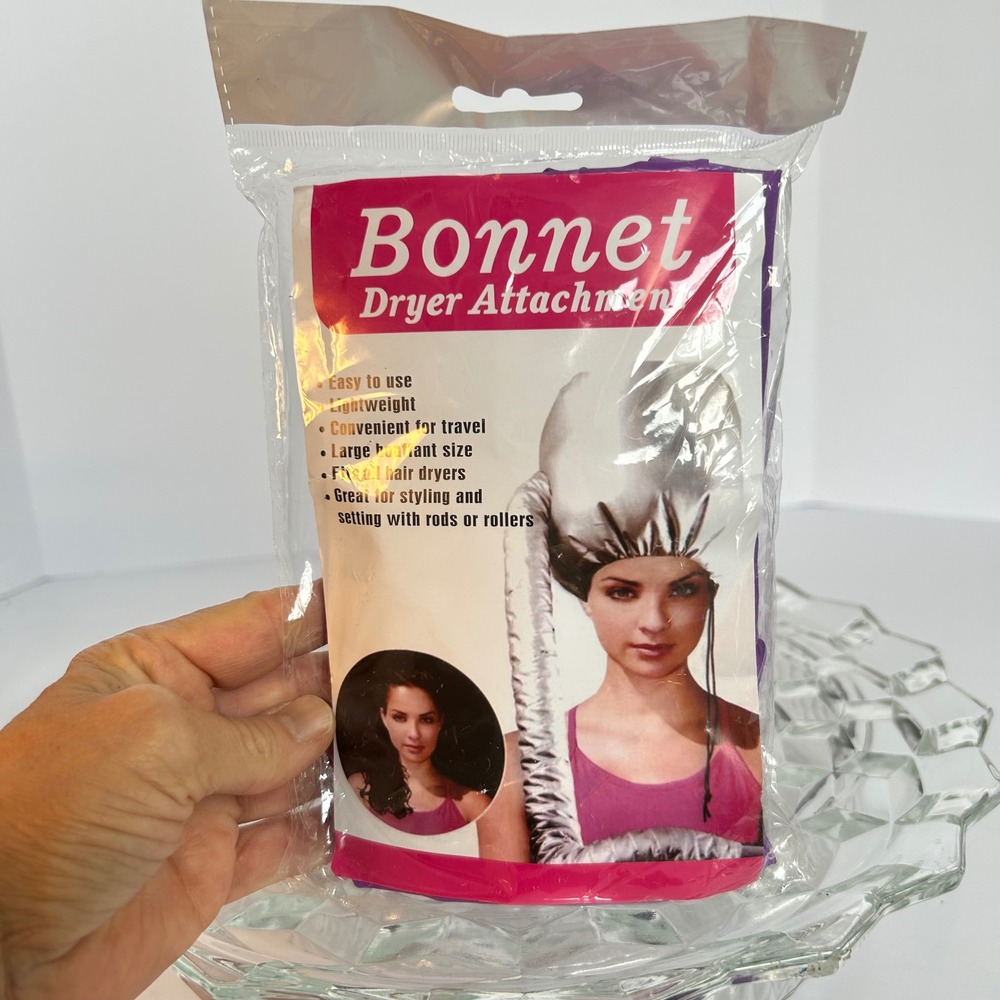 Bonnet Hair Dryer Attachment Portable Lightweight Large‎ Bouffant Purple